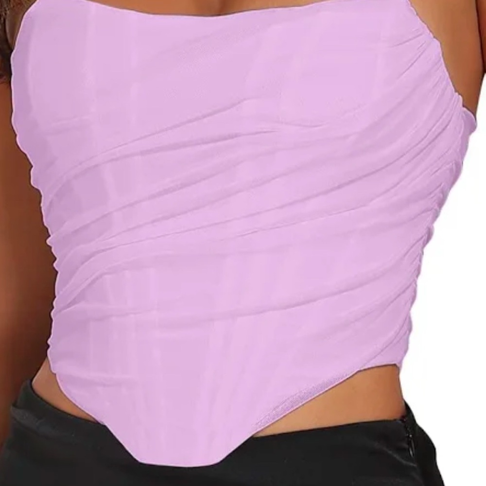 Strapless Corset Top - Lilac size xs/small